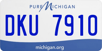 MI license plate DKU7910