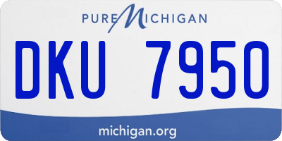 MI license plate DKU7950