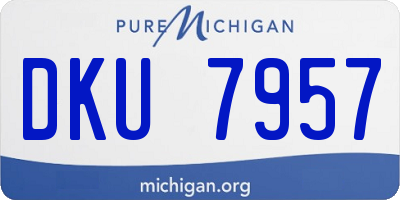 MI license plate DKU7957
