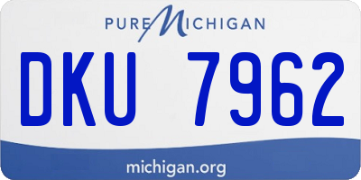 MI license plate DKU7962