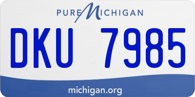 MI license plate DKU7985