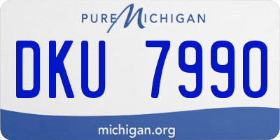 MI license plate DKU7990