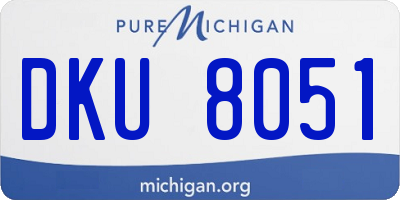 MI license plate DKU8051