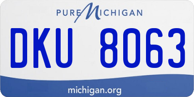 MI license plate DKU8063