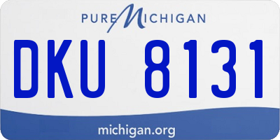 MI license plate DKU8131