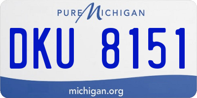 MI license plate DKU8151