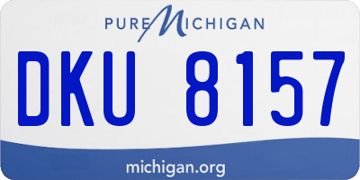 MI license plate DKU8157