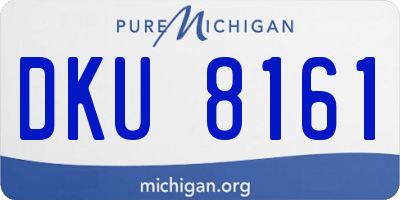 MI license plate DKU8161