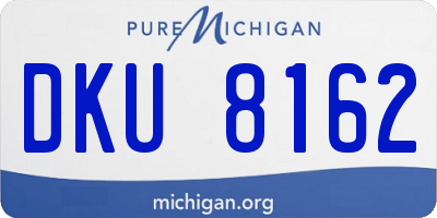 MI license plate DKU8162