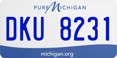 MI license plate DKU8231