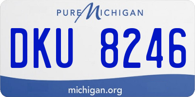 MI license plate DKU8246
