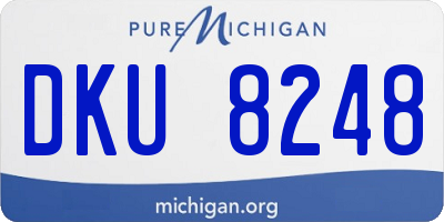 MI license plate DKU8248
