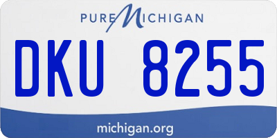MI license plate DKU8255