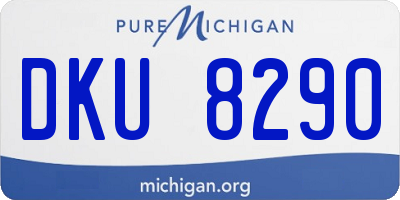 MI license plate DKU8290
