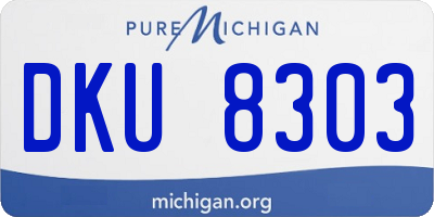 MI license plate DKU8303