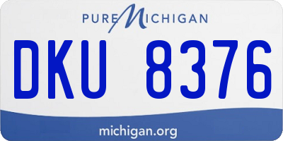 MI license plate DKU8376