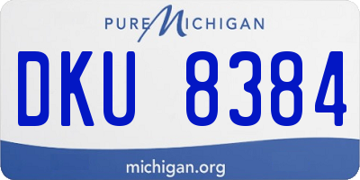 MI license plate DKU8384