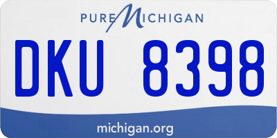 MI license plate DKU8398