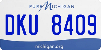 MI license plate DKU8409