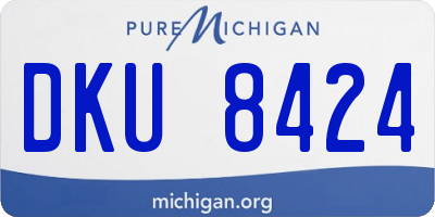 MI license plate DKU8424