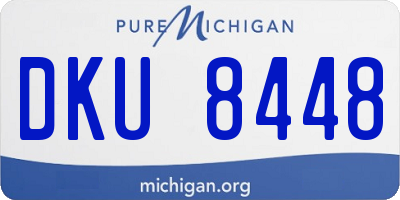 MI license plate DKU8448