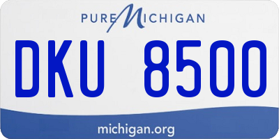 MI license plate DKU8500
