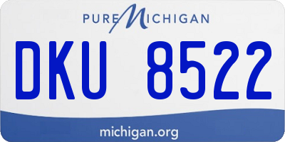 MI license plate DKU8522