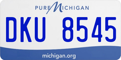 MI license plate DKU8545