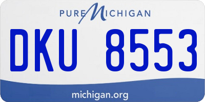 MI license plate DKU8553