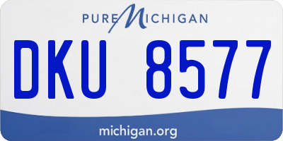 MI license plate DKU8577