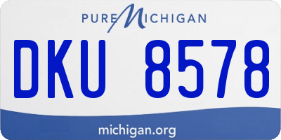 MI license plate DKU8578
