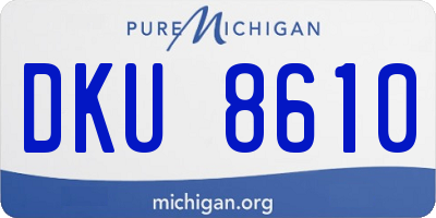 MI license plate DKU8610