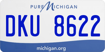 MI license plate DKU8622