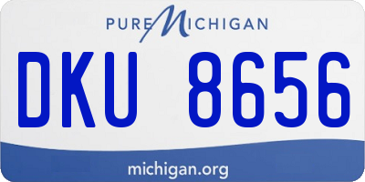 MI license plate DKU8656