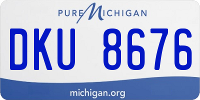 MI license plate DKU8676