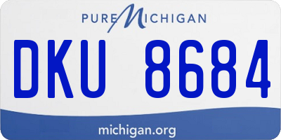 MI license plate DKU8684