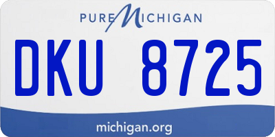 MI license plate DKU8725