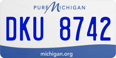 MI license plate DKU8742