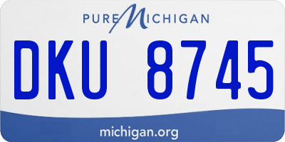 MI license plate DKU8745