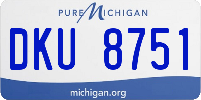 MI license plate DKU8751