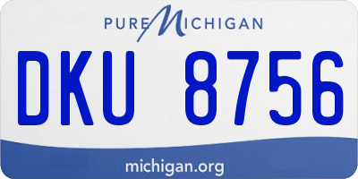 MI license plate DKU8756