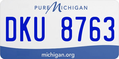 MI license plate DKU8763