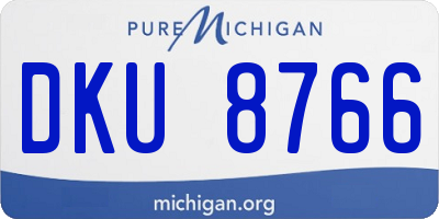 MI license plate DKU8766