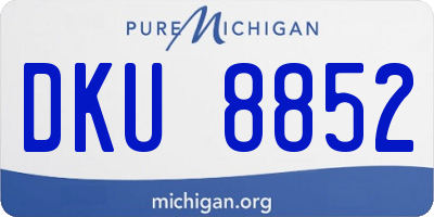 MI license plate DKU8852
