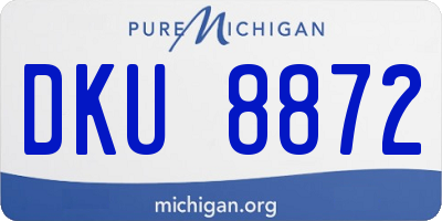 MI license plate DKU8872
