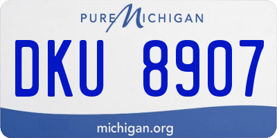 MI license plate DKU8907