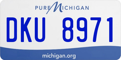 MI license plate DKU8971
