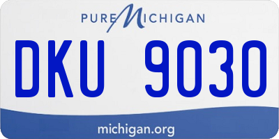 MI license plate DKU9030