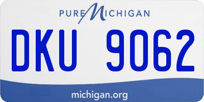 MI license plate DKU9062