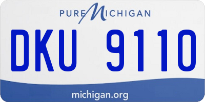 MI license plate DKU9110